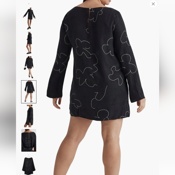 MADEWELL Erika Dress Shift Mini Dress Floral - Picture 4 of 8